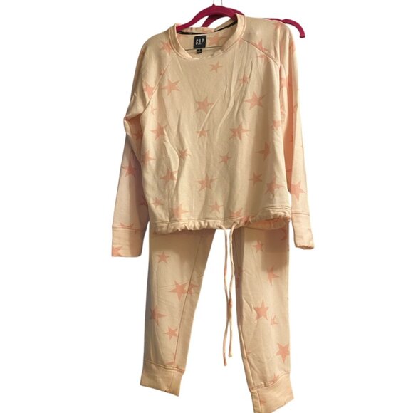 GAP Other - Pink With Stars Gap Super Soft Modal Fleece Jogger Lounge 2 Piece Set